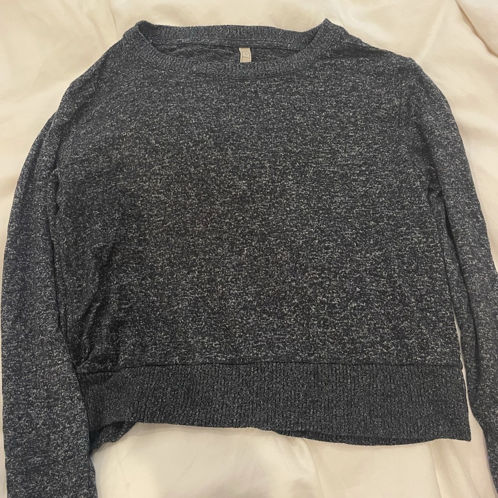Soft Cropped Charcoal Colored Sweater